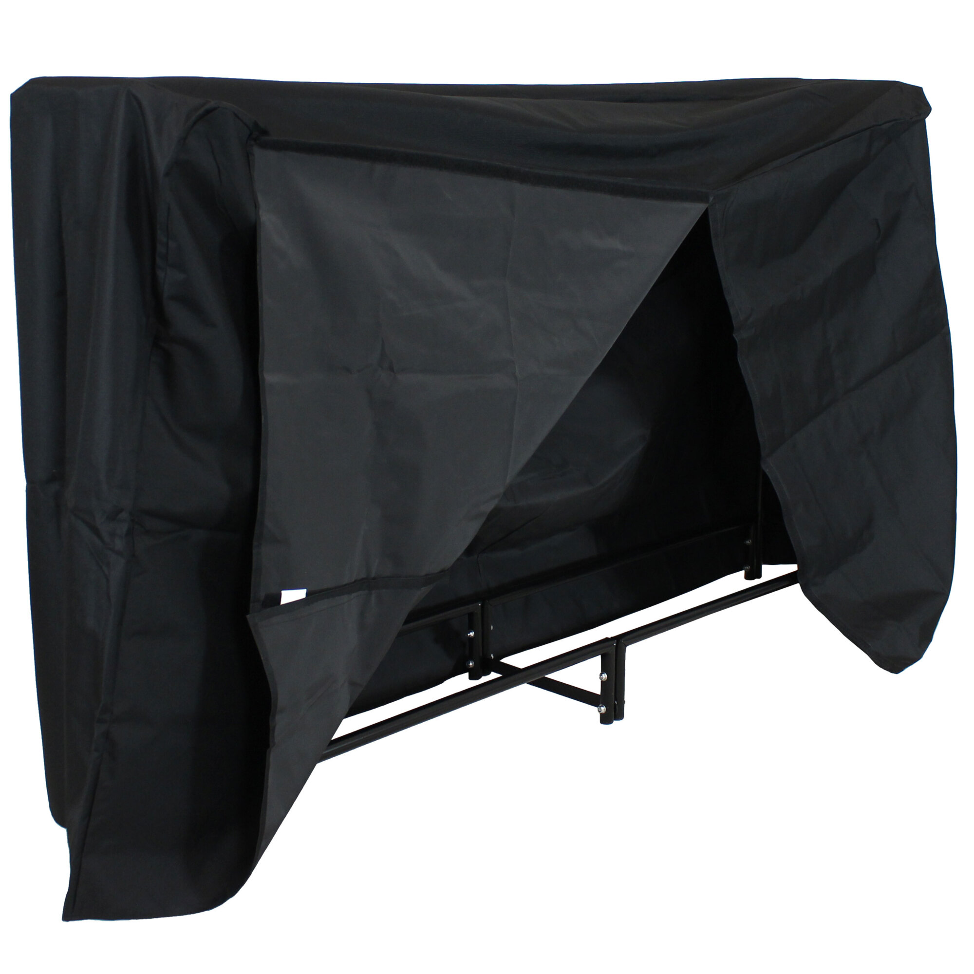 Sunnydaze Decor, Firewood Log Rack with Cover, Length 3 ft, Material Steel, Model# QX-6DLR-COMBO